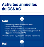 Vignette du calendrier des activités annuelles du CSNAC
