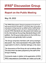 Thumbnail of May 2022 IFRS Discussion Group meeting report