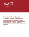 Research paper: Rate-regulated Activities
