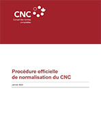 Vignette du document Procédure officielle de normalisation du CNC – janvier 2022.