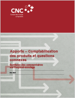 Apports – Comptabilisation des produits et questions connexes – Synthèse des commentaires sur l’exposé-sondage