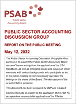 Thumbnail of May 2022 PUBLIC SECTOR ACCOUNTING DISCUSSION GROUP English meeting report.