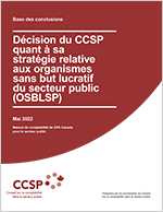 Vignette du document Base des conclusions – Stratégie relative aux organismes sans but lucratif du secteur public (O S B L S P).